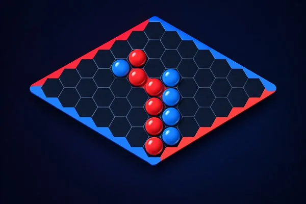 赤と青の石で経路をつなぐHex